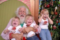 Santa Scares Kids Meme Template