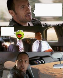 The Rock Driving Kermit and Barack Obama Meme Template