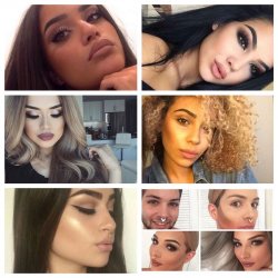 Instagram IG girls different makeup  Meme Template