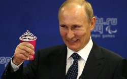 Putin holding Red Cup Meme Template