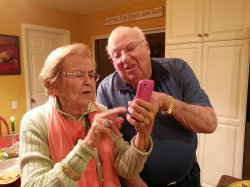 Technology challenged grandparents Meme Template