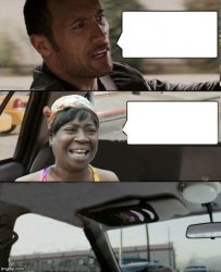 the rock driving sweet brown empty seat Meme Template