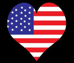 American Flag Heart Meme Template