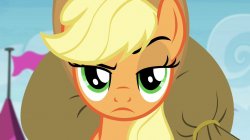 Applejack with eyebrow Meme Template