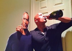 the rock drinking Meme Template