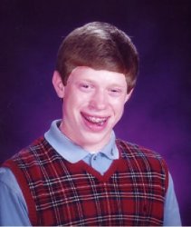 Bad Luck Brian Powder Meme Template