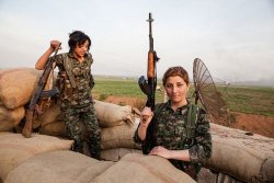 Kurdish Feminist gun control Meme Template