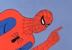 Spiderman pointing Meme Template