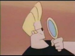 Johnny Bravo Mirror Meme Template