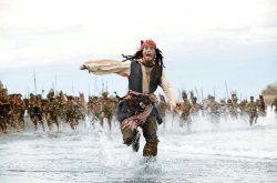 Jack sparrow running for his life  Meme Template