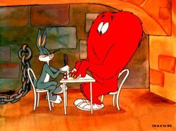 Bugs Bunny and Gossamer Meme Template