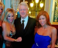 Bill Clinton with porn stars Meme Template