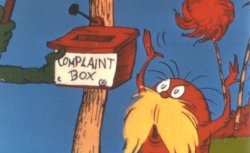 lorax complaint box Meme Template
