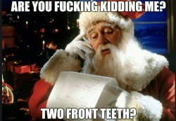 Are you kidding me Santa Claus Meme Template