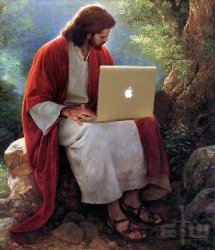 Jesus checking FB Meme Template