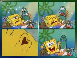 Sponge Bob Breaks Pants Meme Template