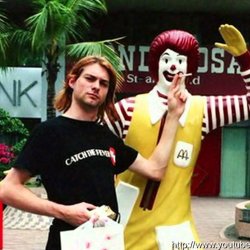 Kirk kobain and Ronald Mc Donald Meme Template