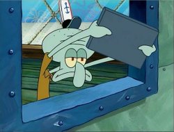 rekt Squidward  Meme Template