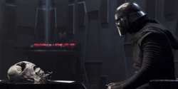Kylo Ren speaks to Vader's helmet Meme Template