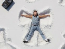 JCVD Snow Angel Meme Template