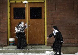 Snowballing nuns Meme Template
