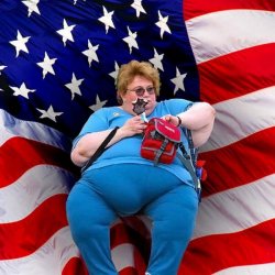 Obese conservative american woman Meme Template