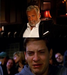 Dos Equis Crying Tobey2 Meme Template