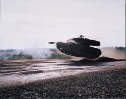 Leopard 2 tank jump Meme Template