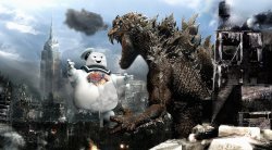 Godzilla Vs StayPuft Marshmallow Man Meme Template
