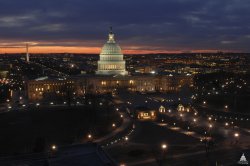 US Capitol Building At Night Meme Template