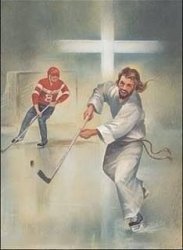 jesus hockey Meme Template