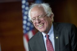 Smiling Bernie Sanders Meme Template