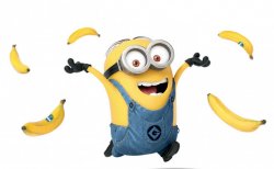 Minion with Bananas Meme Template
