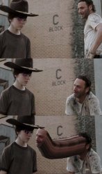 Blind Carl and Rick Meme Template