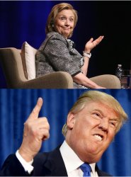 Clinton and Trump Meme Template