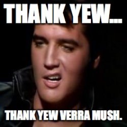 Elvis Thanks You Meme Template