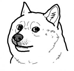 Black and White Doge Meme Template