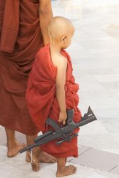 Buddhist rifle Meme Template
