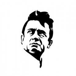 Johnny Cash stencil  Meme Template