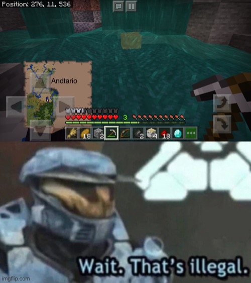 I saw this in my world | image tagged in wait thats illegal | made w/ Imgflip meme maker