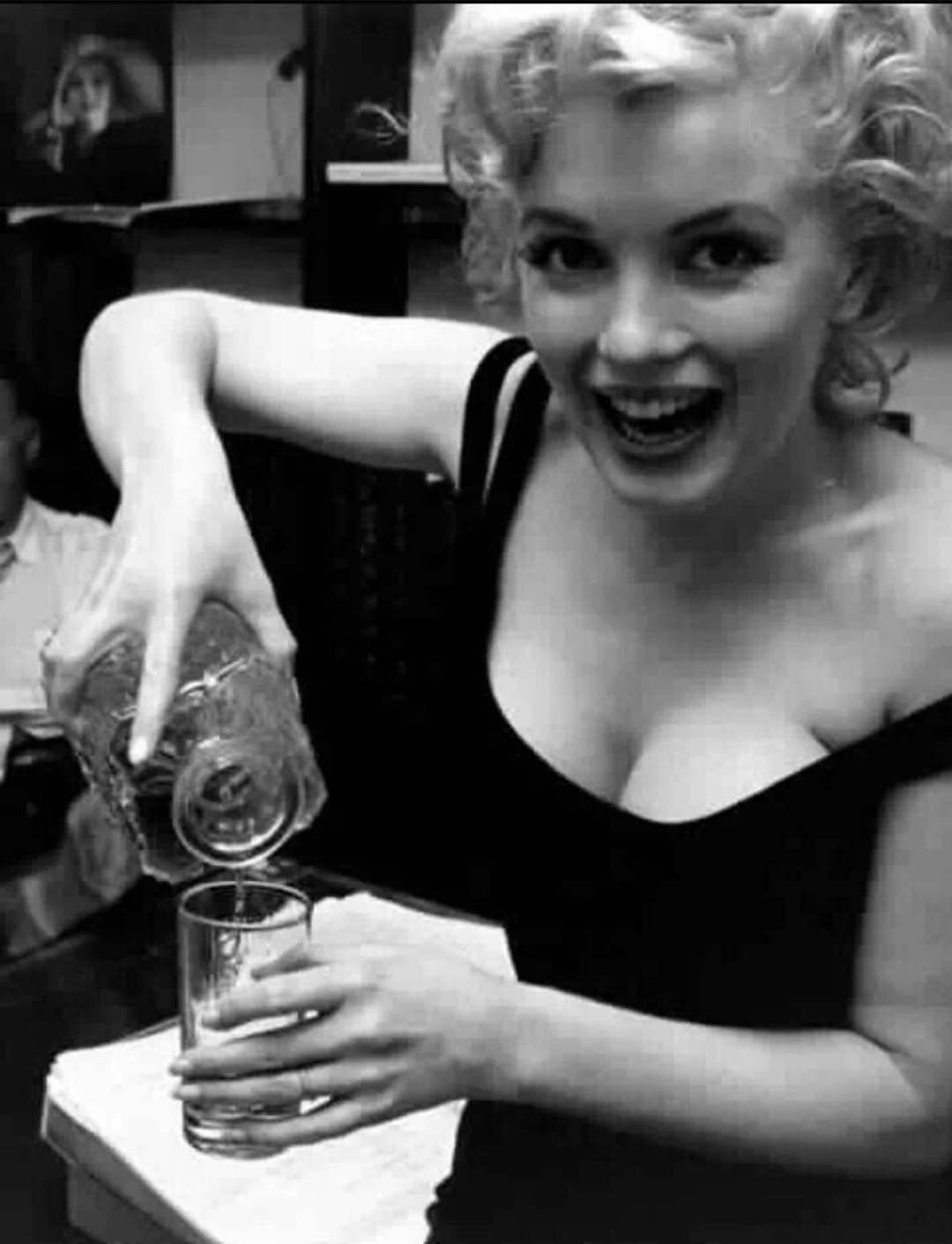 Having a drink winky with Marilyn Blank Meme Template