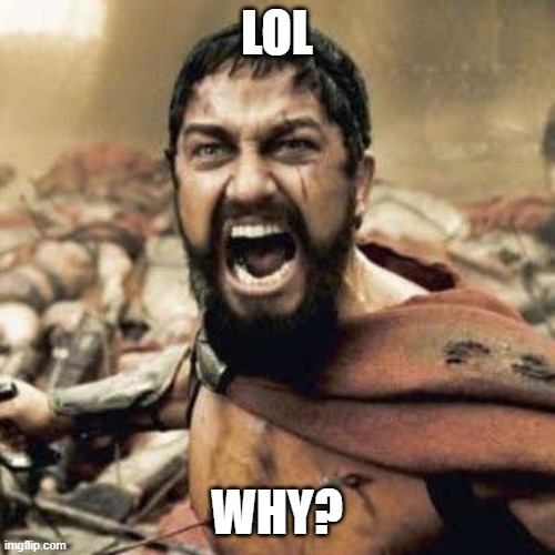 THIS IS SPARTA!!!! | LOL WHY? | image tagged in this is sparta | made w/ Imgflip meme maker