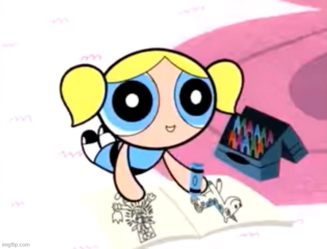 I'm in the zone Bubbles | image tagged in bubbles,power puff girls | made w/ Imgflip meme maker