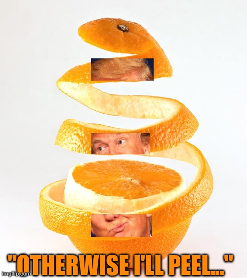 "OTHERWISE I'LL PEEL..." | made w/ Imgflip meme maker