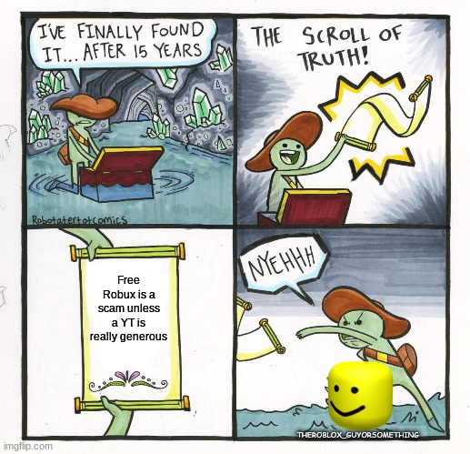 The Scroll Of Truth Roblox Version Imgflip