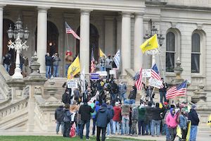 High Quality Michigan Armed Coronavirus Protest Blank Meme Template