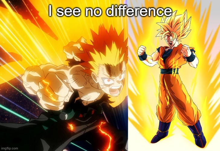 Goku No Hero Academia | I see no difference | image tagged in anime,bnha | made w/ Imgflip meme maker