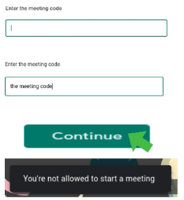 The meeting code Blank Meme Template