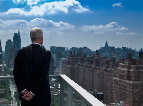 High Quality man looking over city Blank Meme Template