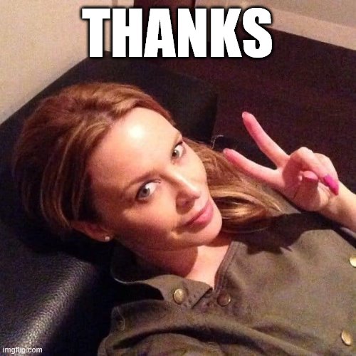 Kylie peace | THANKS | image tagged in kylie peace | made w/ Imgflip meme maker